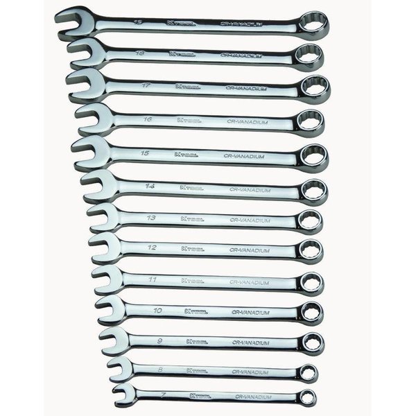 K-Tool International Hi Polish Metrc Combo Wrench Set, 13 pcs. KTI-41800